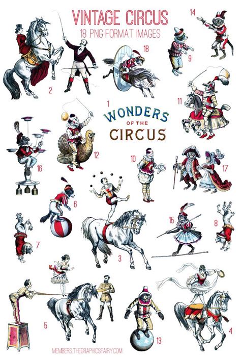 Adorable vintage circus image kit graphics fairy premium membership ...