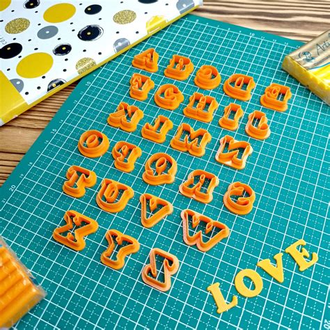 Polymer clay cutters. Alphabet cutters. Set of letters. | Etsy