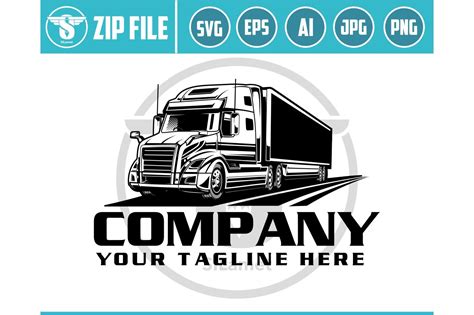 Semi Truck Company Logo Design