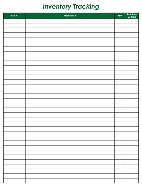 Inventory Log Sheet - 10 Free PDF Printables | Printablee | Inventory ...