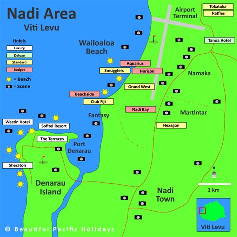 Nadi Fiji Islands Map