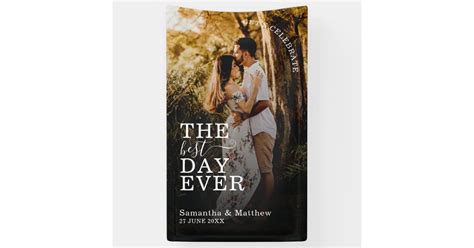 The Best Day Ever Couple Photo Wedding Sign | Zazzle