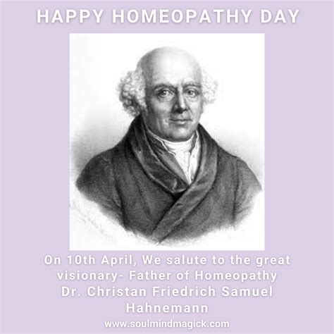 Sir Samuel Hahneman - Founder of Homeopathy. - Soul Mind Magick