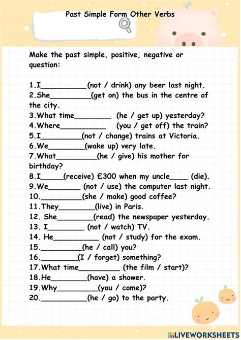 Past Simple Worksheet