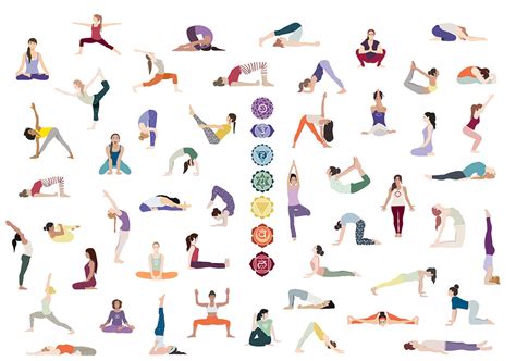 49 Yoga Postures for the 7 Chakras By Sunnyfields | TheHungryJPEG