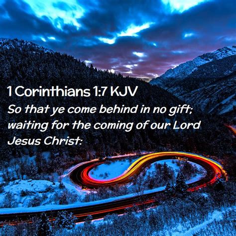 1 Corinthians 1:7 KJV Bible Verse Images