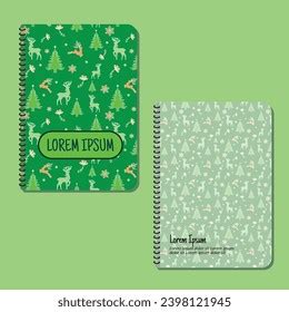 Cover Page Templates Christmas Pattern Layouts Stock Vector (Royalty ...