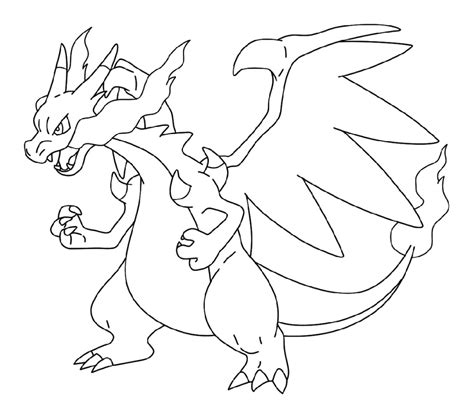 Mega Charizard Coloring Page | K5 Worksheets | Pokemon coloring pages ...