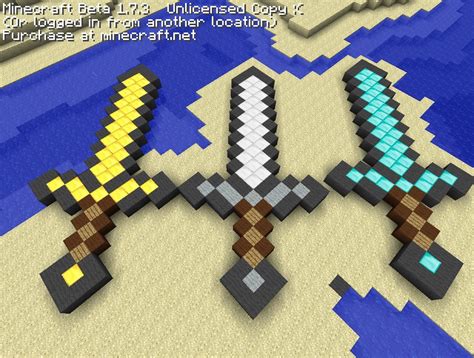 Minecraft Pixel Art Diamond Sword