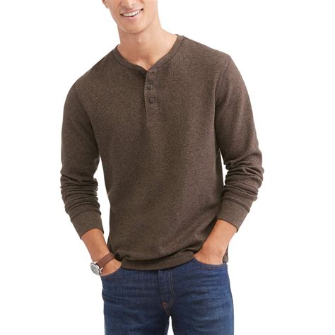 Men's Long Sleeve Thermal Henley - Walmart.com