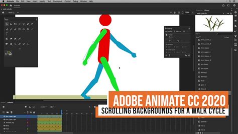 Adobe Animate CC 2020 - Scrolling Backgrounds for a Walk Cycle - YouTube