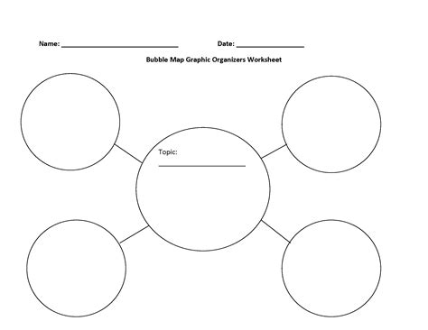 Graphic Organizers Worksheets | Bubble Map Graphic Organizers Worksheet