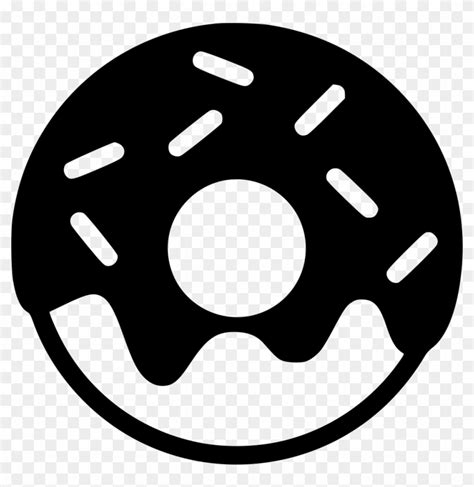 Png File Svg - Donut Icon Black And White, Transparent Png - 980x962 ...