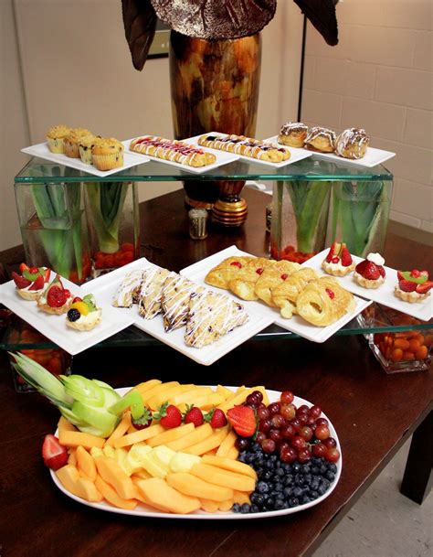 Continental Breakfast display – Muffins, danish, caramel roll, fruit ...