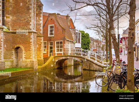 Canal in Delft, Netherlands Stock Photo - Alamy