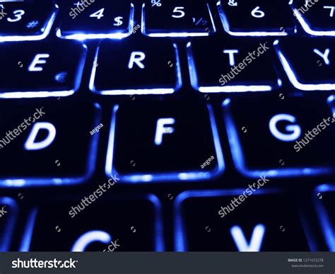 Keyboard Blue Backlight Stock Photo 1271672278 | Shutterstock