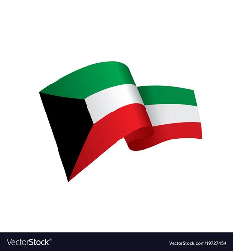 Kuwait flag Royalty Free Vector Image - VectorStock