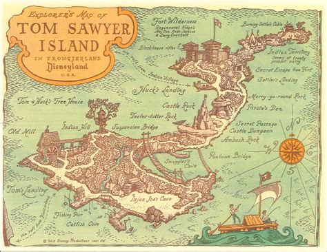 Scan of tom sawyer island map 1957 – Artofit