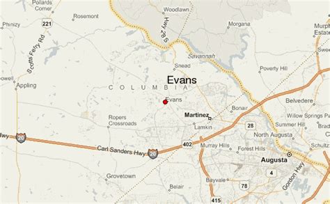 Evans, Georgia Location Guide