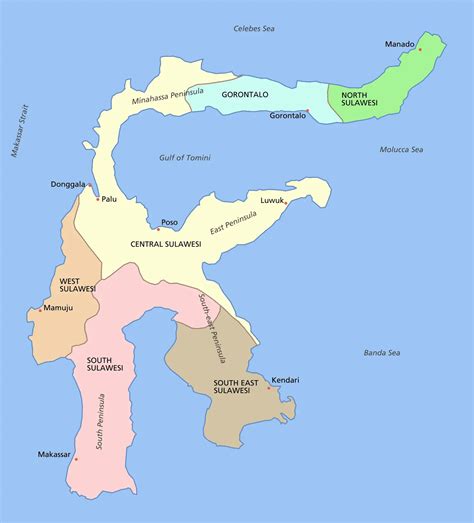 Sulawesi Map - MapSof.net