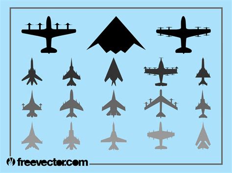 Military Airplanes Set Vector Art & Graphics | freevector.com