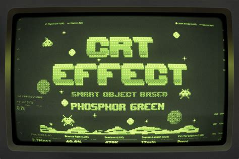 CRT Machine - Phosphor Green Monitor Effect - Design Cuts