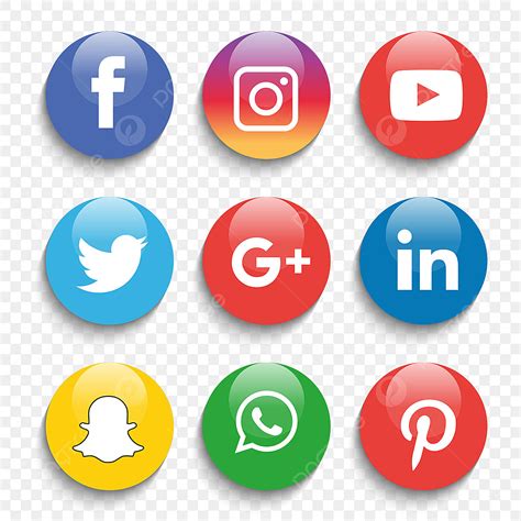 Social Media Icons Set Vector Illustrator Logo PNG , Logo Clipart ...