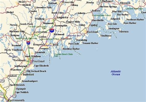 Printable Map Of Maine Coast