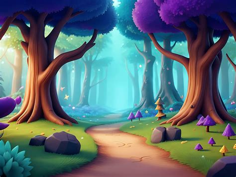 abstract and magical enchanted forest background environment for a ...