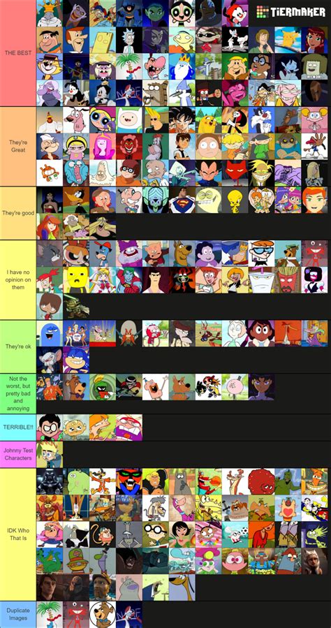 Cartoon Network Characters Tier List - BEST GAMES WALKTHROUGH