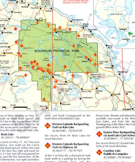 Algonquin Provincial Park Map – Map Of California Coast Cities