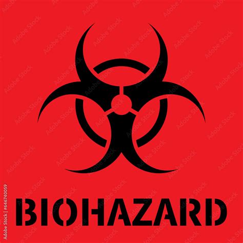 Red Biohazard warning sign image. Clipart image Stock Vector | Adobe Stock