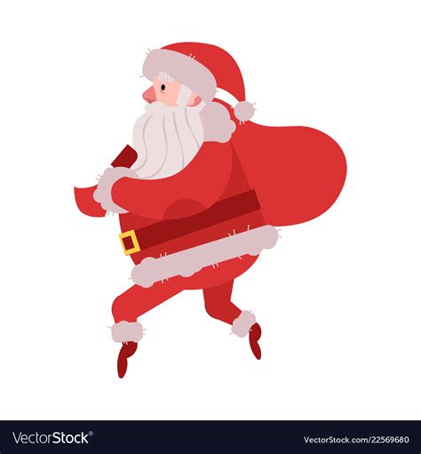 Santa claus sneaking Royalty Free Vector Image