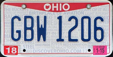 OHIO plate GBW 1206 | Ohio pride, Ohio, License plate