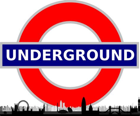 London Underground Sign With London Skyline clip art - vector clip ...