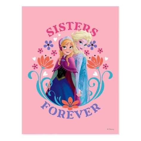 Anna and Elsa Sisters Forever Postcard | Zazzle