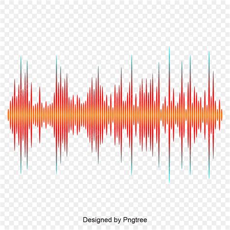 Sound Wave Frequency Vector Design Images, Orange Sound Wave Design ...