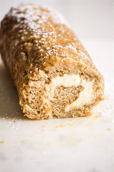 Banana Roll Cake with Cream Cheese Frosting – The Desserted Girl