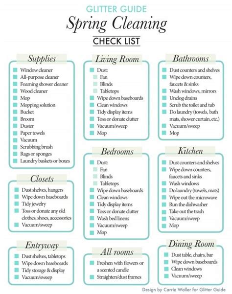 Spring Cleaning Checklist 10 Spring Cleaning Checklists Printable | parade