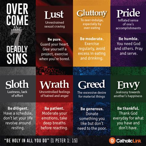 How to Overcome the 7 Deadly Sins, in One Infographic | | Seven deadly ...