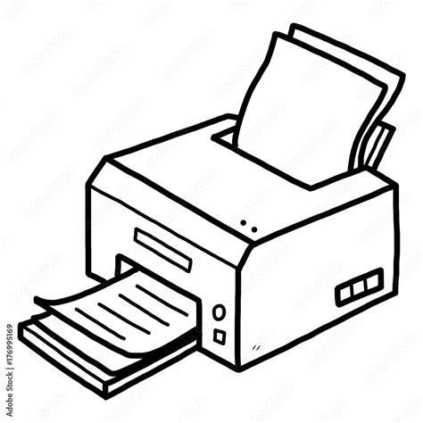 Vecteur Stock printer / cartoon vector and illustration, black and ...