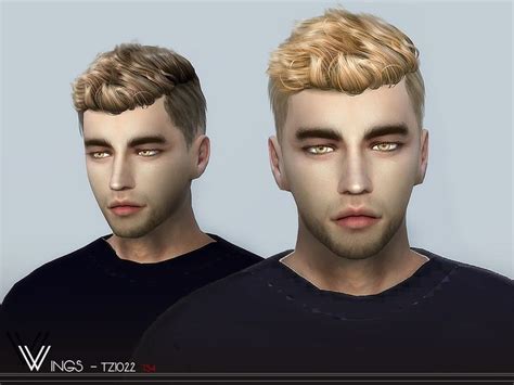 The Sims Resource - WINGS-TZ1022 | Sims 4 hair male, Sims hair, Mens ...