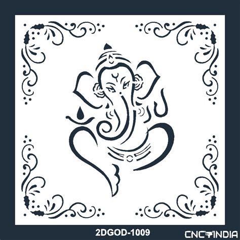 2DGOD-1009 Shri Ganesh Ji Vector DXF EPS File Download - CNC INDIA