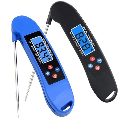 1Pcs Meat Thermometer Ultra Instant Read Foldable Thermometer LCD ...