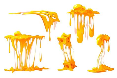 Melted cheese cartoon set, mellow in 2022 | Cheese cartoon, Cheese ...