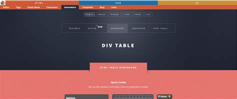 CSS Table Generators: Crafting Stylish Tables with Ease