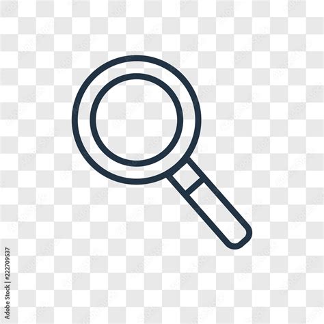 magnifying glass icons isolated on transparent background. Modern and ...