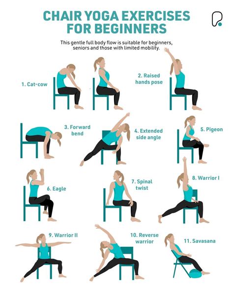 a woman doing chair yoga exercises for beginners