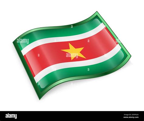 Suriname flag icon Stock Photo - Alamy