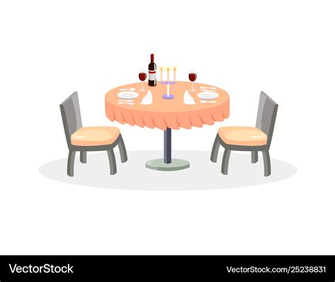 Dining table for dinner Royalty Free Vector Image